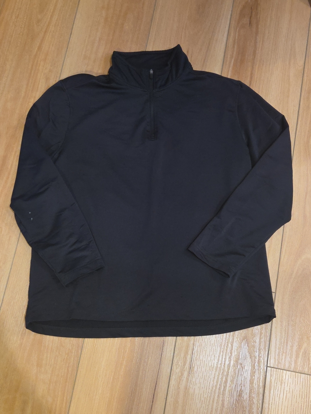 G.H. Bass & Co. Black Lightweight Quarter-Zip Shirt Jacket, See Pictures